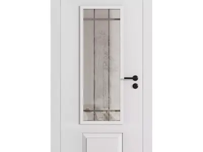 Interior door 10 Low-poly 3D model