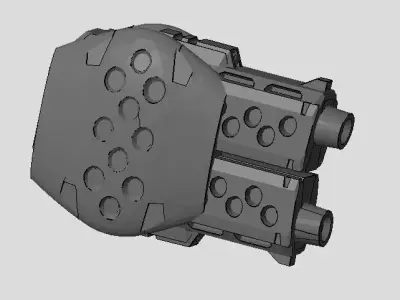 CHIBI-TECH SD - ARMORED DOMINATOR-V DUO GUNPOD     3D print model