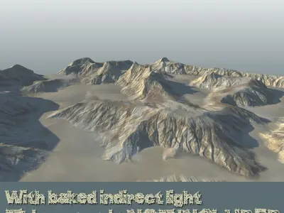 Desert Rock Circ B 300315 Low-poly 3D model
