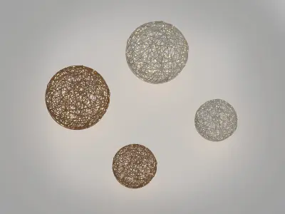 Luminous Vine Light Balls - 2 Colors 2 Sizes Low-poly 3D model