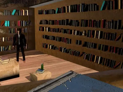 Indiana Jones Barnett College Library Low-poly 3D model
