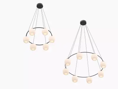 Devorm Split Straight Ring Acorn Pendant Lamps 3D model