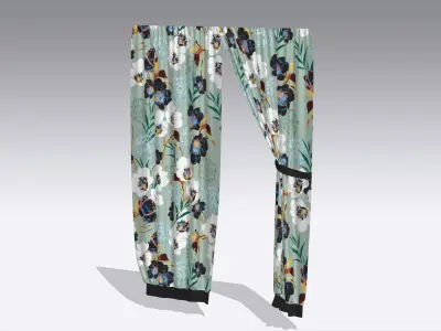 Curtain Low-poly 3D model