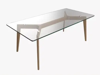 Coffee table Helena rectangle 3D model