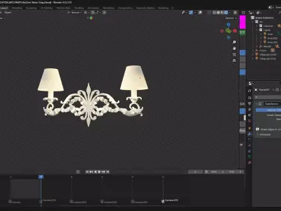 Wall lamp 3D model 47