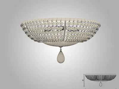 Masiero 7600 PL6 ceiling lamp 3D model