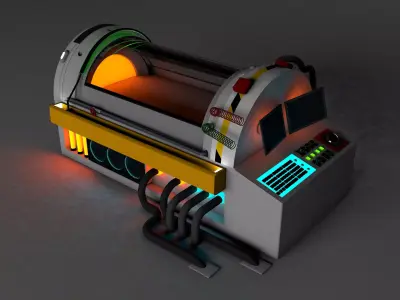 BEST AND THE CHEAPEST LAB CAPSULE v2  HIBERNATION  CHAMBER Low-poly 3D model