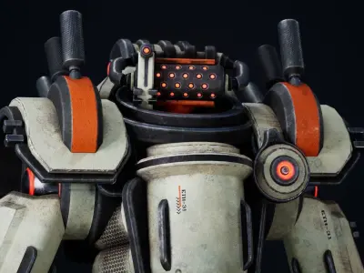 Etasphera31 robot running Low-poly 3D model