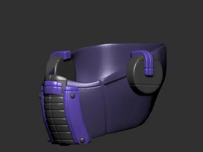 gas mask helmet scifi high poly sculpt  ver8 3d printable  3D model