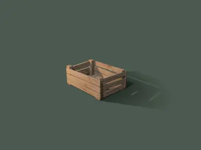 Wooden Box  Realistic Game Ready Prop  Low-poly 3D model