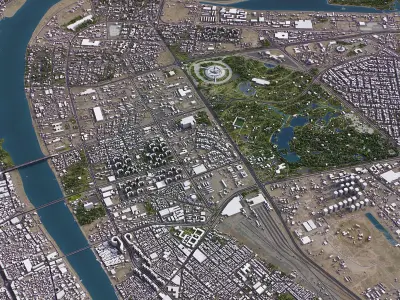 Baghdad - 3D City Model Low-poly 3D model