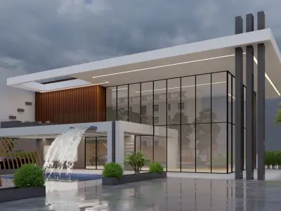 Modern Villa Modeled with SketchUp and Rendered with Lumion  3D model