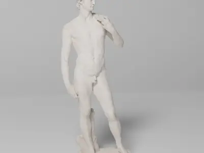 David Sculpture VR AR Mobile-ready Game-ready Low-poly 3D model
