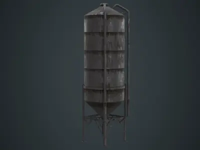 Silo 2D Low-poly 3D model
