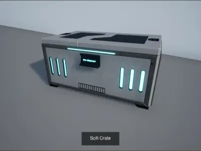 Small Scifi Crate Collection 3D Model Pack