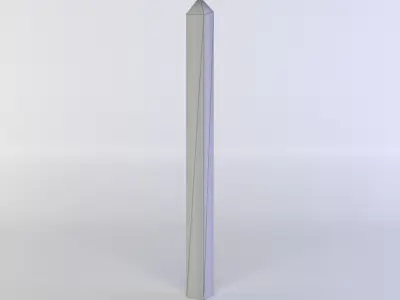 Fence segment pole Low-poly 3D model