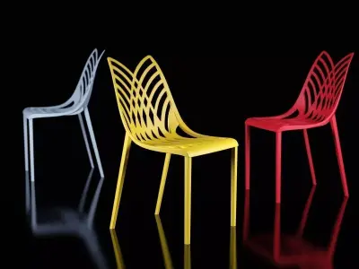 Opera plastic chair 3D model