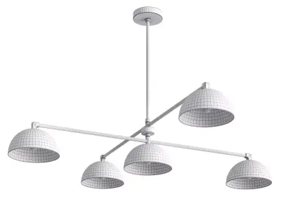 Glaze Linear Chandelier Low-poly 3D model