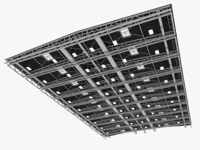 Ceiling Ventilation Pipes 15 3D model