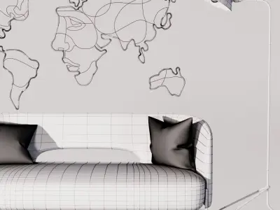 set recreation area sofa Virgin Misura Emme 3D model