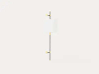 Bowery wall lamp - Linen off-white Low-poly 3D model