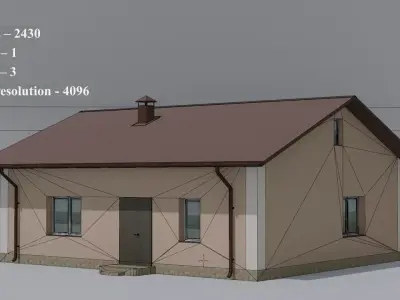 House Pack - Game Ready Low-poly 3D model