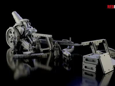 Medusa Cannon - Heavy artillery of the Imperial Force 3D print model