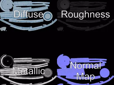 Spiral Glass Tower model pack Low-poly 3D model