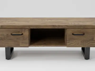 TIMBER TV Stand Dark Wood 3D model
