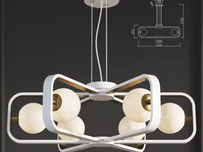 Chandelier Suspension Light Avola Gold Maytoni Modern 3D model