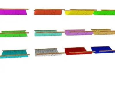 Peasant Front Door sun Guards Low-poly 3D model