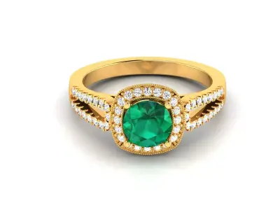 Solitaire Engagement Wedding Ring 3dm Render Detail  3D print model get
