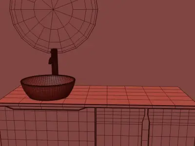 bathroom furniture set 42 3D model