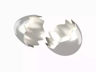 Egg Shell v1 006 Low-poly 3D model