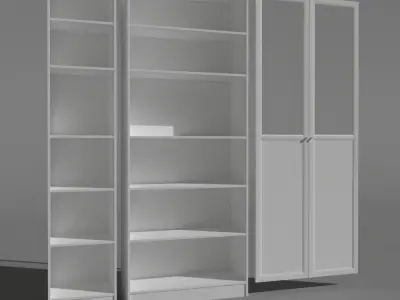 Shelf and books decor Collection 3D model