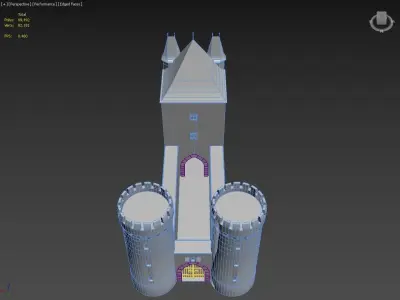 Markttor gate Monchengladbach 3D model