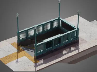 Subway entrance 3D model