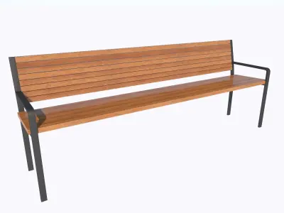 city bench 3D model