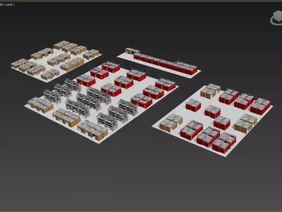 Store  market Low-poly 3D model