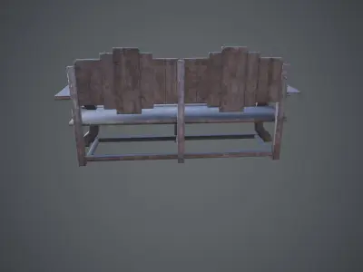 Original Bench Low-poly 3D model