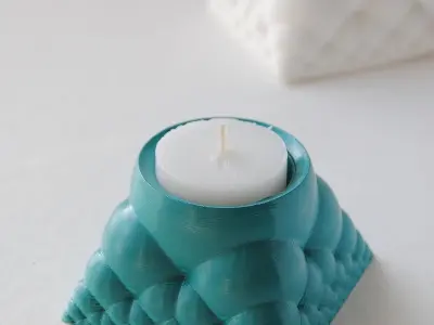 Fractal Tealight Holder 3D print model