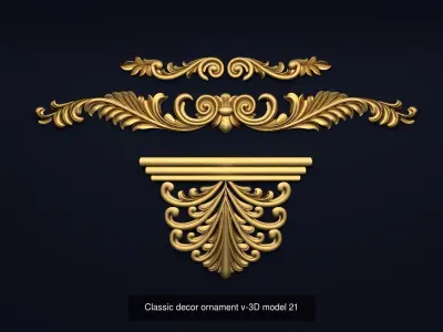 Collection onlay molding07 3D Model Pack