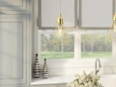 Colbourne Light Single Bell Pendant - 2 Colour 3D model