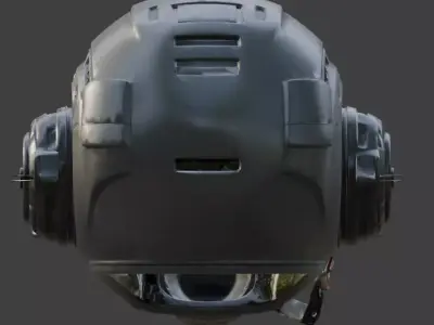 Cyber-Industrial Pilot Helmet 3D Model Low-poly 3D model