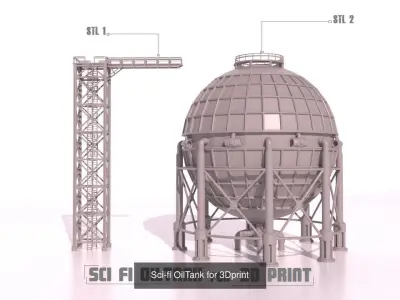 20 Sci-fi Props factory for 3Dprint 3D Model Pack