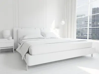 Interior Bedroom design scene 09 3D model
