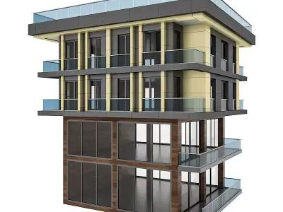 Building modern apartment 3D model