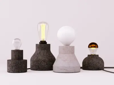 Table lamp collection 3D Model Pack