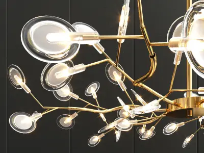 Modern firefly chandelier 3D model