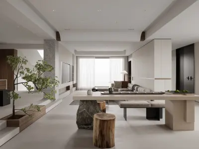  villa interior scenes 3D model buy